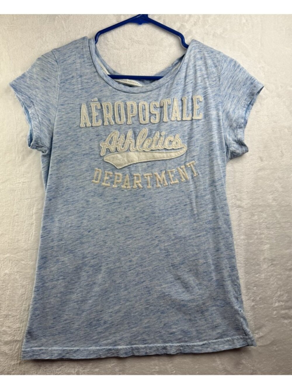 Aeropostale Size XL Womens Short Sleeve Tee Blue Scoop Neck